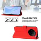 For vivo X100S 5G Skin Feel Solid Color Leather Phone Case with Lanyard(Red) - 3