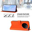 For vivo X100S 5G Skin Feel Solid Color Leather Phone Case with Lanyard(Orange) - 3