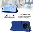 For vivo X100S 5G Skin Feel Solid Color Leather Phone Case with Lanyard(Dark Blue) - 3