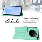 For vivo X100S 5G Skin Feel Solid Color Leather Phone Case with Lanyard(Mint Green) - 3
