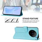 For vivo X100S 5G Skin Feel Solid Color Leather Phone Case with Lanyard(Sky Blue) - 3