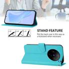 For vivo X100S 5G Skin Feel Solid Color Leather Phone Case with Lanyard(Lake Blue) - 3