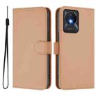 For vivo Y02A 4G / Y02 4G / Y11 2023 Skin Feel Solid Color Leather Phone Case with Lanyard(Nude) - 2