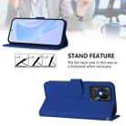 For vivo Y02A 4G / Y02 4G / Y11 2023 Skin Feel Solid Color Leather Phone Case with Lanyard(Dark Blue) - 3