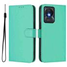 For vivo Y02A 4G / Y02 4G / Y11 2023 Skin Feel Solid Color Leather Phone Case with Lanyard(Green) - 2