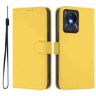 For vivo Y02A 4G / Y02 4G / Y11 2023 Skin Feel Solid Color Leather Phone Case with Lanyard(Lemon Yellow) - 2