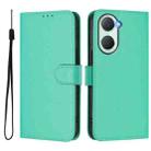 For vivo Y03 4G Global / Y18 4G Skin Feel Solid Color Leather Phone Case with Lanyard(Green) - 2