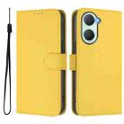 For vivo Y03 4G Global / Y18 4G Skin Feel Solid Color Leather Phone Case with Lanyard(Lemon Yellow) - 2