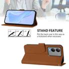 For vivo Y17S 4G Global Skin Feel Solid Color Leather Phone Case with Lanyard(Brown) - 3