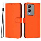 For vivo Y17S 4G Global Skin Feel Solid Color Leather Phone Case with Lanyard(Orange) - 2