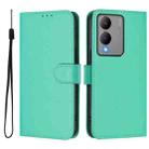 For vivo Y17S 4G Global Skin Feel Solid Color Leather Phone Case with Lanyard(Green) - 2