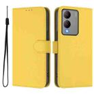 For vivo Y17S 4G Global Skin Feel Solid Color Leather Phone Case with Lanyard(Lemon Yellow) - 2