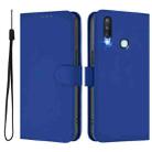 For vivo Y17 / Y15 / Y12 / Y11 Skin Feel Solid Color Leather Phone Case with Lanyard(Dark Blue) - 2