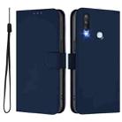 For vivo Y17 / Y15 / Y12 / Y11 Skin Feel Solid Color Leather Phone Case with Lanyard(Navy Blue) - 2