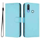 For vivo Y17 / Y15 / Y12 / Y11 Skin Feel Solid Color Leather Phone Case with Lanyard(Sky Blue) - 2