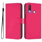 For vivo Y17 / Y15 / Y12 / Y11 Skin Feel Solid Color Leather Phone Case with Lanyard(Rose Red) - 2