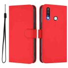 For vivo Y19 / U3 / Y5S / Z5i / U20 Skin Feel Solid Color Leather Phone Case with Lanyard(Red) - 2