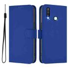 For vivo Y19 / U3 / Y5S / Z5i / U20 Skin Feel Solid Color Leather Phone Case with Lanyard(Dark Blue) - 2