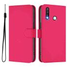 For vivo Y19 / U3 / Y5S / Z5i / U20 Skin Feel Solid Color Leather Phone Case with Lanyard(Rose Red) - 2