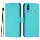 For vivo Y19 / U3 / Y5S / Z5i / U20 Skin Feel Solid Color Leather Phone Case with Lanyard(Lake Blue) - 2