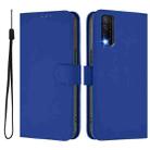 For vivo Y20 / Y20i / Y20S / Y11S Skin Feel Solid Color Leather Phone Case with Lanyard(Dark Blue) - 2