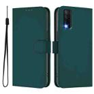 For vivo Y20 / Y20i / Y20S / Y11S Skin Feel Solid Color Leather Phone Case with Lanyard(Dark Green) - 2