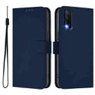 For vivo Y20 / Y20i / Y20S / Y11S Skin Feel Solid Color Leather Phone Case with Lanyard(Navy Blue) - 2