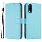 For vivo Y20 / Y20i / Y20S / Y11S Skin Feel Solid Color Leather Phone Case with Lanyard(Sky Blue) - 2