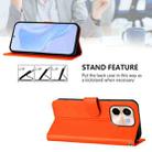 For vivo Y28 4G Skin Feel Solid Color Leather Phone Case with Lanyard(Orange) - 3