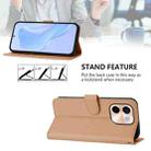 For vivo Y28 4G Skin Feel Solid Color Leather Phone Case with Lanyard(Nude) - 3