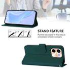 For vivo Y28 4G Skin Feel Solid Color Leather Phone Case with Lanyard(Dark Green) - 3