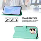 For vivo Y28 4G Skin Feel Solid Color Leather Phone Case with Lanyard(Mint Green) - 3