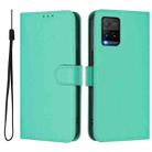 For vivo Y33S 4G Global / Y21 2021 Skin Feel Solid Color Leather Phone Case with Lanyard(Green) - 2