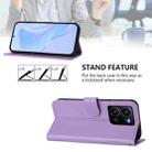 For vivo Y35 4G Global / Y22S 4G Global Skin Feel Solid Color Leather Phone Case with Lanyard(Lavender Purple) - 3