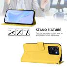 For vivo Y35 4G Global / Y22S 4G Global Skin Feel Solid Color Leather Phone Case with Lanyard(Lemon Yellow) - 3