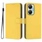 For vivo Y27 4G 2023 Global Skin Feel Solid Color Leather Phone Case with Lanyard(Lemon Yellow) - 2