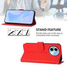 For vivo Y38 5G / Y200i Global Skin Feel Solid Color Leather Phone Case with Lanyard(Red) - 3