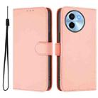 For vivo Y38 5G / Y200i Global Skin Feel Solid Color Leather Phone Case with Lanyard(Pink) - 2