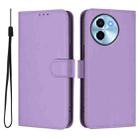 For vivo Y38 5G / Y200i Global Skin Feel Solid Color Leather Phone Case with Lanyard(Lavender Purple) - 2
