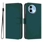 For vivo Y38 5G / Y200i Global Skin Feel Solid Color Leather Phone Case with Lanyard(Dark Green) - 2