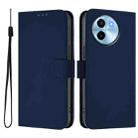 For vivo Y38 5G / Y200i Global Skin Feel Solid Color Leather Phone Case with Lanyard(Navy Blue) - 2