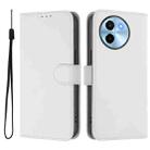 For vivo Y38 5G / Y200i Global Skin Feel Solid Color Leather Phone Case with Lanyard(White) - 2