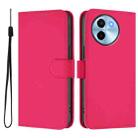 For vivo Y38 5G / Y200i Global Skin Feel Solid Color Leather Phone Case with Lanyard(Rose Red) - 2