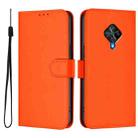 For vivo Y53S 4G / Y51A 2021 Skin Feel Solid Color Leather Phone Case with Lanyard(Orange) - 2