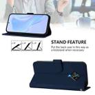 For vivo Y53S 4G / Y51A 2021 Skin Feel Solid Color Leather Phone Case with Lanyard(Navy Blue) - 3