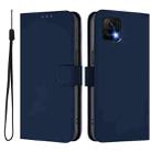 For vivo Y52S 5G / iQOO U3 / Y31S 5G Skin Feel Solid Color Leather Phone Case with Lanyard(Navy Blue) - 2