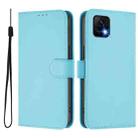 For vivo Y52S 5G / iQOO U3 / Y31S 5G Skin Feel Solid Color Leather Phone Case with Lanyard(Sky Blue) - 2