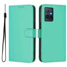 For vivo Y55S 2023 5G / Y55 5G Global Skin Feel Solid Color Leather Phone Case with Lanyard(Green) - 2