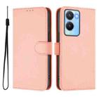 For vivo Y56 5G Global / Y16 4G Global Skin Feel Solid Color Leather Phone Case with Lanyard(Pink) - 2