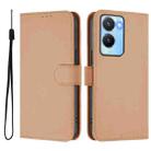 For vivo Y56 5G Global / Y16 4G Global Skin Feel Solid Color Leather Phone Case with Lanyard(Nude) - 2